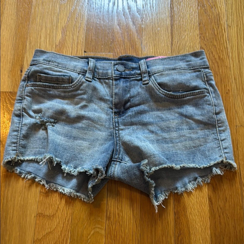 Blank NYC Gray Cut-Off Denim Shorts